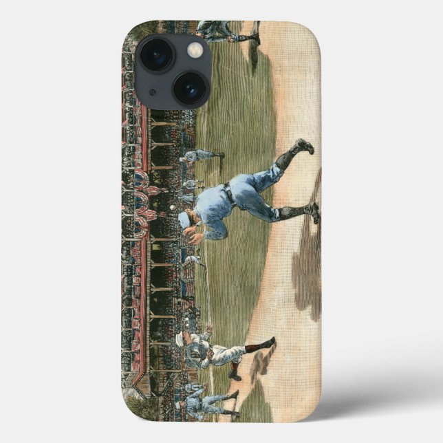 Funda De Case-Mate Para iPhone Partido de Béisbol de la Liga Nacional 1886 (Reverso)