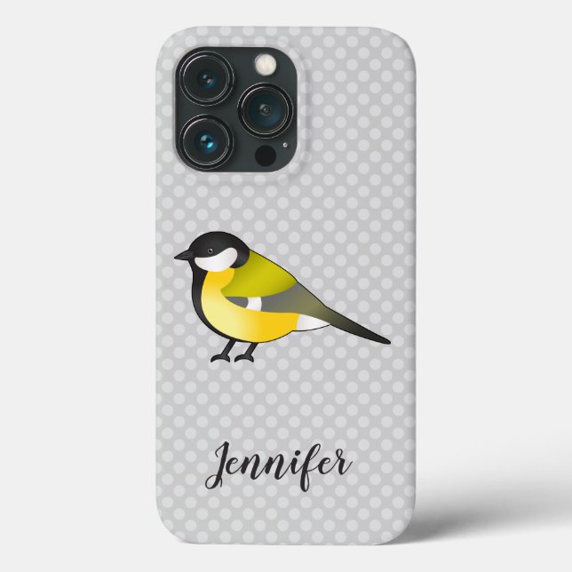 Funda De Case-Mate Para iPhone Parus Mayor Personalizado Amarillo Ave Con Nombre  (Reverso )
