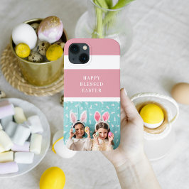 Funda Para iPhone 13 Pascua bendita y felíz rosada moderna | Regalo fot