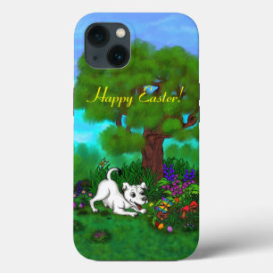 Funda Para iPhone 13 Pascua - Capo de cachorro y mariposa