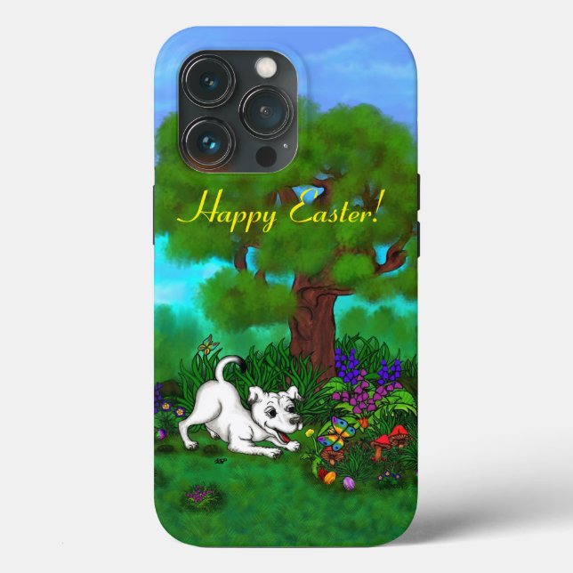 Funda De Case-Mate Para iPhone Pascua - Capo de cachorro y mariposa (Reverso )