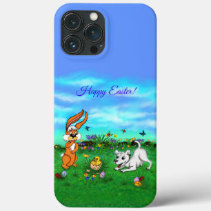 Funda Para iPhone 13 Pro Max Pascua: Conejo de cachorros y polluelo