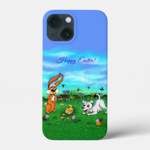 Funda Para iPhone 13 Mini Pascua: Conejo de cachorros y polluelo