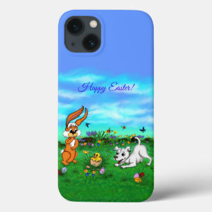 Funda Para iPhone 13 Pascua: Conejo de cachorros y polluelo