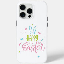 Funda Para iPhone 15 Pro Max Pascua feliz con mariposas