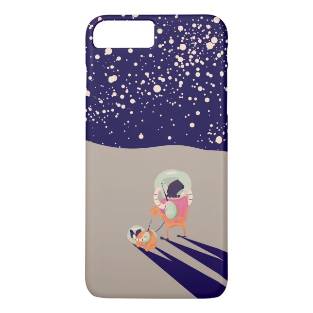 Funda De Case-Mate Para iPhone Paseador de perros en la superficie lunar (Reverso)