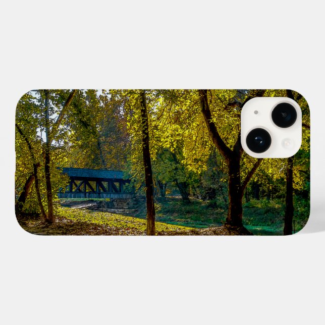 Funda De Case-Mate Para iPhone Paseo Sereno de Otoño Pintoresco (Reverso  (Horizontal))