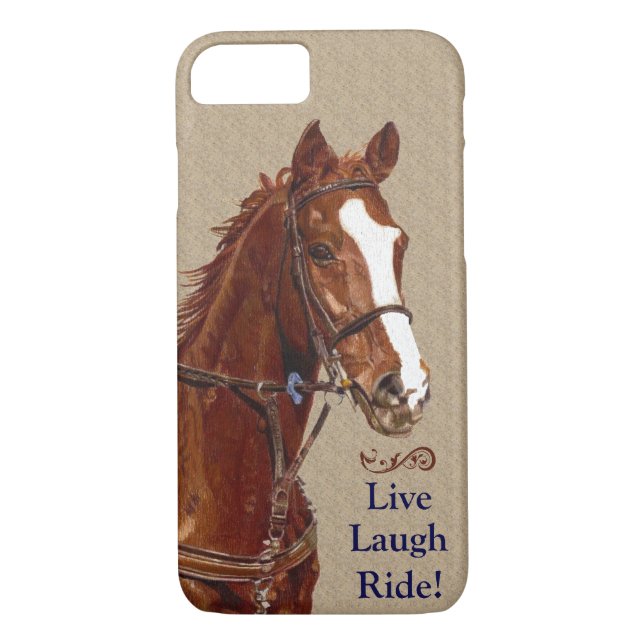 Funda De Case-Mate Para iPhone ¡Paseo vivo de la risa! Caballo (Reverso)