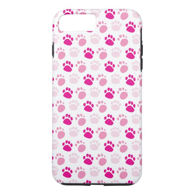 Funda De Case-Mate Para iPhone Pasta divertida Imprime rosa caliente y blanco (Reverso)