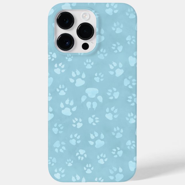 FUNDA DE Case-Mate PARA iPhone PASTEL BLUE DOG PAWS (Reverso)