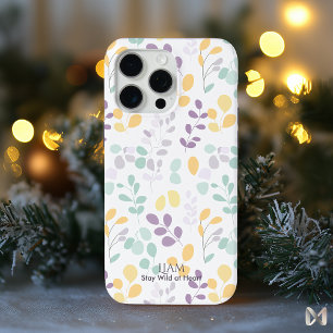 Funda Para iPhone 15 Pro Max Pastel Botánico - Minimalista Inspirado en la Natu