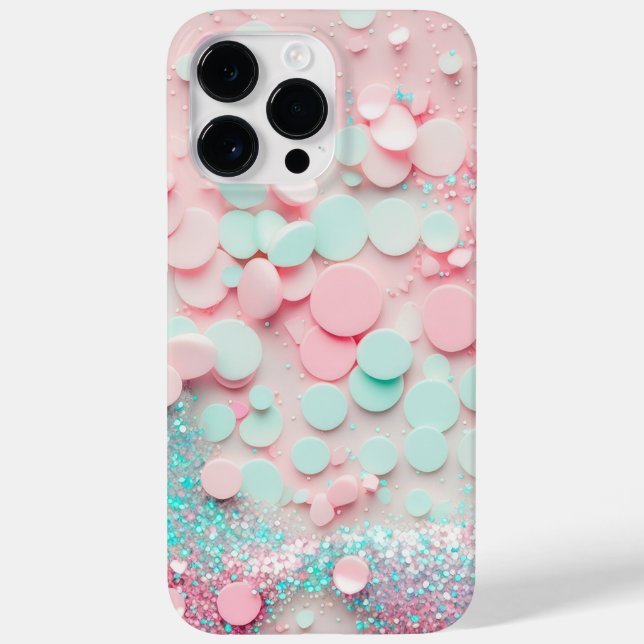 Funda De Case-Mate Para iPhone Pastel Confetti Purpurina (Reverso)