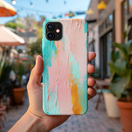 Funda Para iPhone 13 Pro Max Pastel de pintura de aceite moderno en 3D Minimali