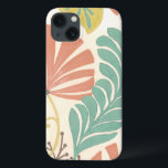Funda Para iPhone 13 Pastel de vinos florales y hojas en fondo crema<br><div class="desc">Las viñas y hojas florales en tonos pastel son los protagonistas de esta obra de Erica J. Vess. La mezcla de pasteles en el fondo crema ayuda a que la pintura destaque sin abrumar los sentidos. ¡Pon esta huella tropical en tu casa hoy!</div>