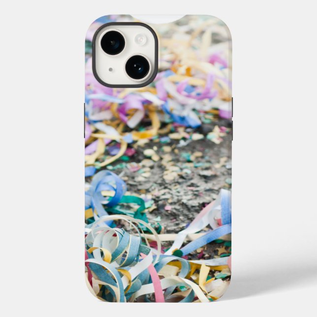Funda De Case-Mate Para iPhone Pastel Fiesta Streamers y Confetti (Reverso )