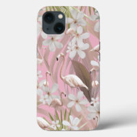 Pastel Flamingo Jungle Love #2 #tropical #wall