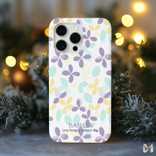 Funda Para iPhone 15 Pro Max Pastel floral Minimalista - Resumen Patrón Boho