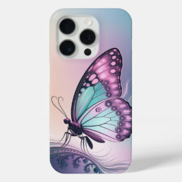 Funda Para iPhone 15 Pro Pastel Fractal Butterfly Art