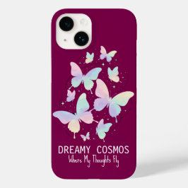 Funda Para iPhone 14 De Case-Mate Pastel Galaxy Butterflies Dreamy Aesthetic