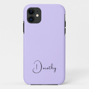 Funda Para iPhone 11 Pastel Lilac Color sólido Minimalista Personalizad
