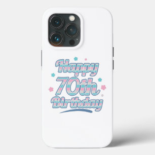 Funda Para iPhone 13 Pro Pastel lindo celebrando el 70 cumpleaños