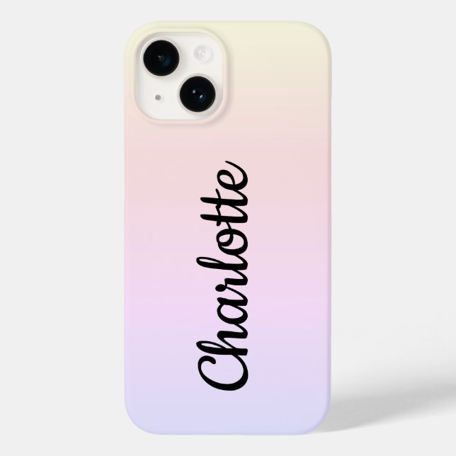 Funda De Case-Mate Para iPhone Pastel Ombre moderno personalizado (Reverso )