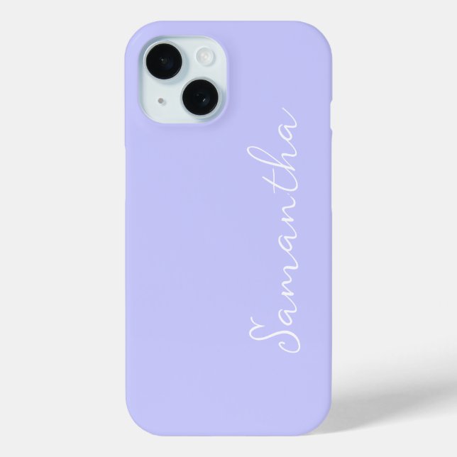 Funda De Case-Mate Para iPhone Pastel Periwinkle Personalizado (Reverso )