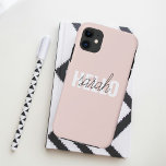 Funda Para iPhone 11 Pastel Pink Hello Y You Name Moderno<br><div class="desc">Pastel Pink Hello Y You Name Moderno</div>