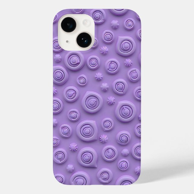 Funda De Case-Mate Para iPhone Pastel Purple Spiral iPhone Case for Women (Reverso )