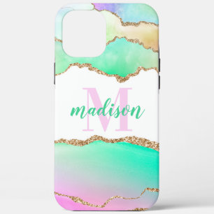 title_seo2 Pastel Purpurina Agate Monogrammed