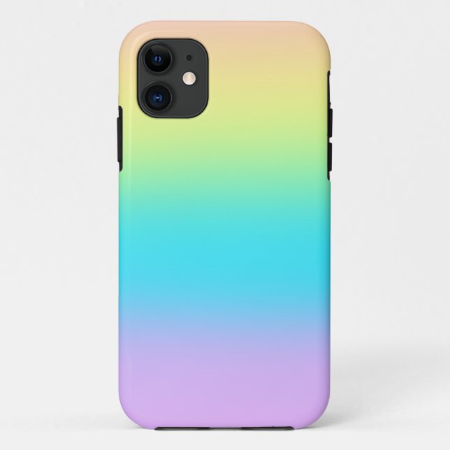 Funda De Case-Mate Para iPhone Pastel Rainbow Gradient (Reverso)