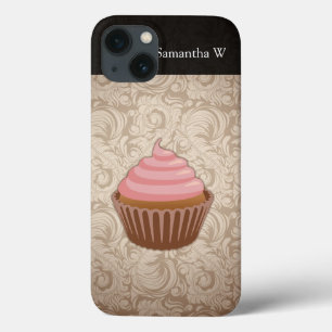 Funda Para iPhone 13 Pastel rosa/marrón