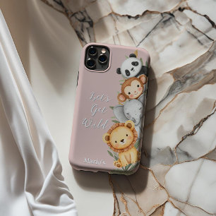 Funda Para iPhone 11 Pro Pastel Tropical Salvaje Una Selva Animales Safari