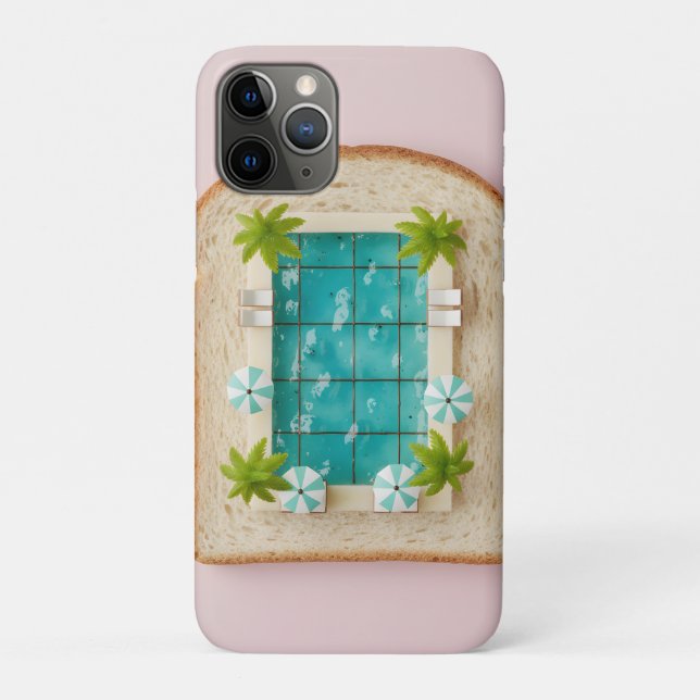 Funda De Case-Mate Para iPhone Pastel Vaporwave Pool Toast (Reverso)
