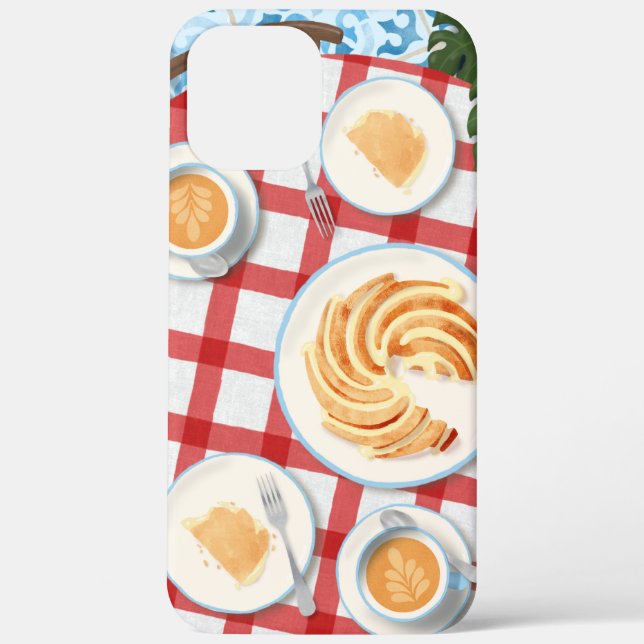 Funda De Case-Mate Para iPhone Pastel y café para dos (Reverso )
