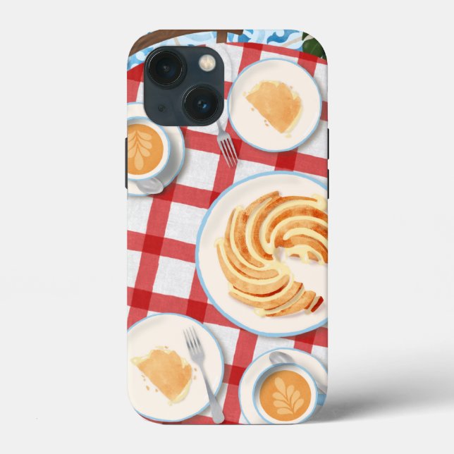 Funda De Case-Mate Para iPhone Pastel y café para dos (Reverso )