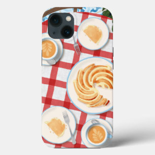 Funda Para iPhone 13 Pastel y café para dos