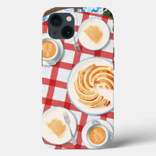 Funda De Case-Mate Para iPhone Pastel y café para dos (Reverso )