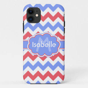 Funda Para iPhone 11 Pastel Zigzag Monogrammed