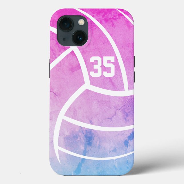 Funda De Case-Mate Para iPhone pasteles de voleibol mínimo (Reverso )
