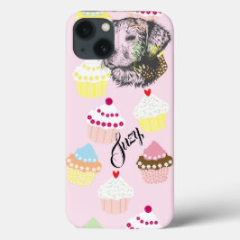 Funda Para iPhone 13 Pastelitos de cachorro de perro Comida Dulces Dest