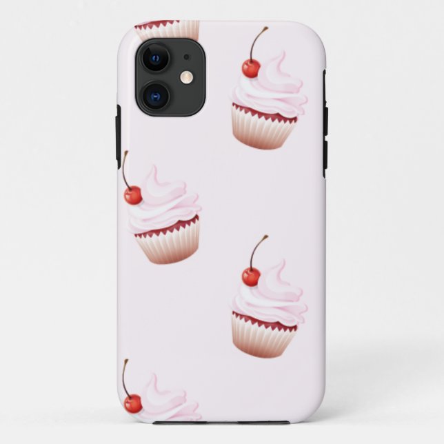 Funda De Case-Mate Para iPhone pastelitos de cerezas (Reverso)