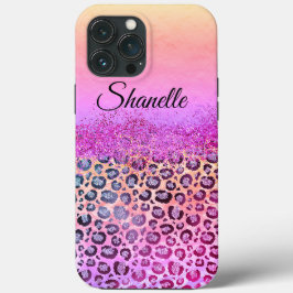 Funda Para iPhone 13 Pro Max Pastels Purpurinoso Silver Leopard Personalizado