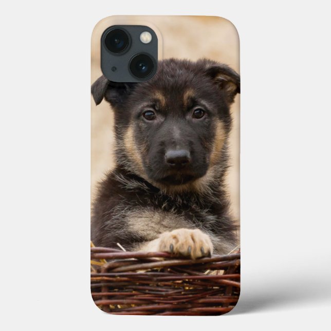 Funda De Case-Mate Para iPhone Pastor Alemán De Cachorro (Reverso)