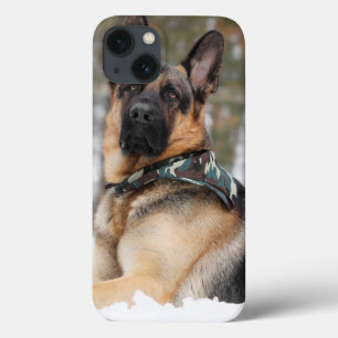 Funda Para iPhone 13 Pastor alemán en nieve