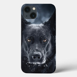 Funda Para iPhone 13 Pastor alemán negro