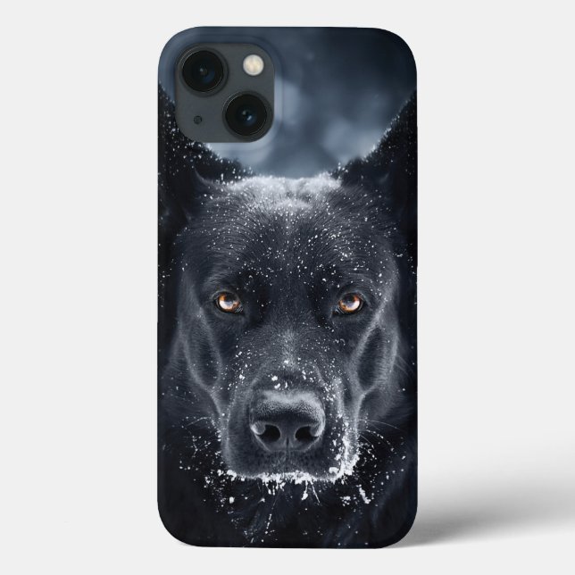 Funda De Case-Mate Para iPhone Pastor alemán negro (Reverso)