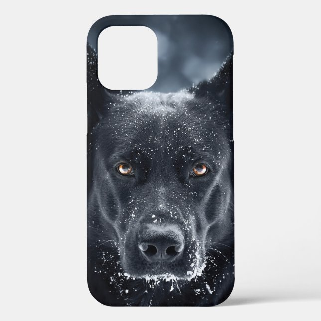 Funda De Case-Mate Para iPhone Pastor alemán negro (Reverso )