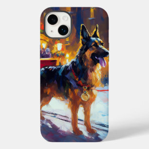 Funda Para iPhone 14 Plus De Case-Mate Pastor Alemán Temporada Navideña Festiva