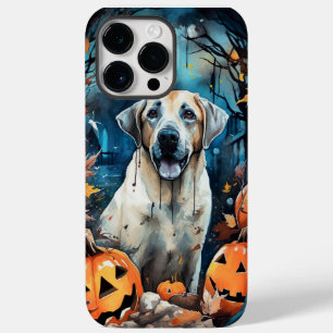 Funda Para iPhone 14 Pro Max De Case-Mate Pastor Anatoliano De Halloween Con Calabazas Asust